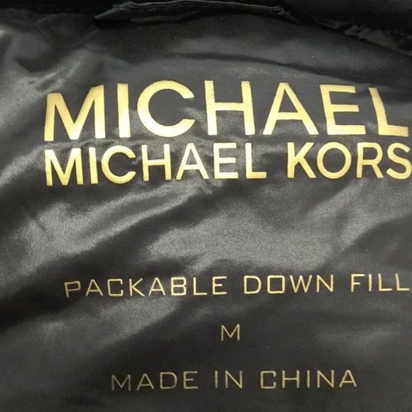 Michael Kors Hooded Packable Down Coat in Black - Picture 8 of 8